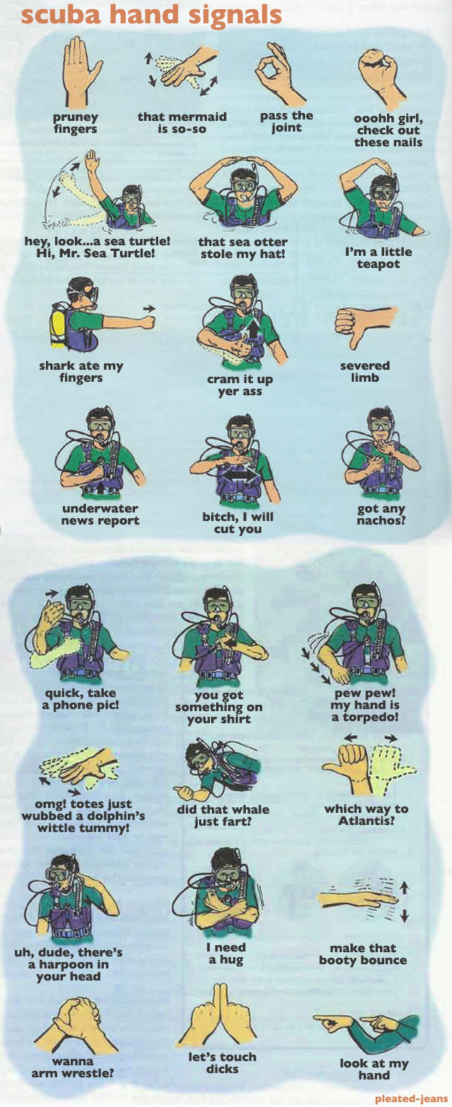 scuba hand signals - The Poke