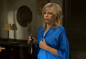 Dee from It's Always Sunny, trying not to vomit