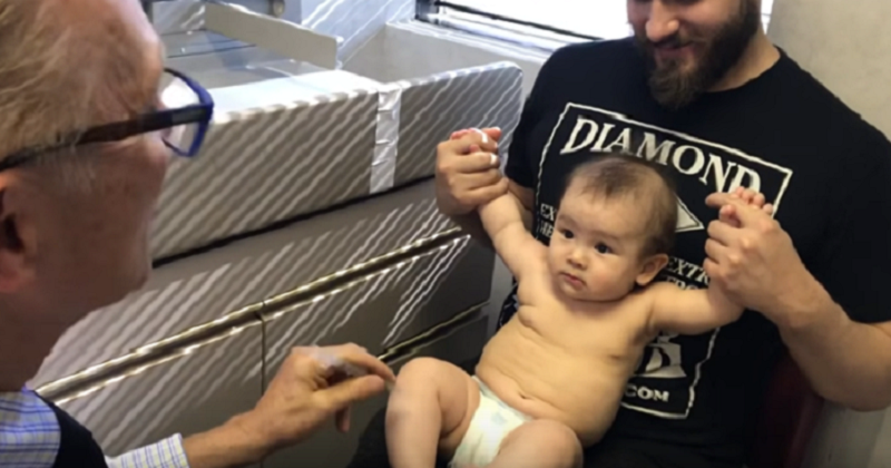 Injection Distraction This doctor giving a baby an injection has next-level distraction ...