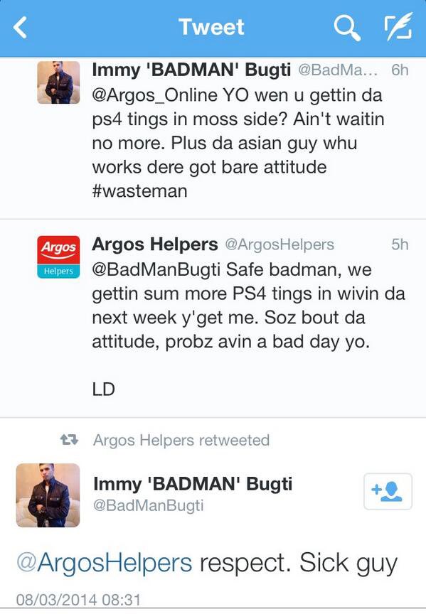 Remembering this all-time great Argos exchange on Twitter - The Poke