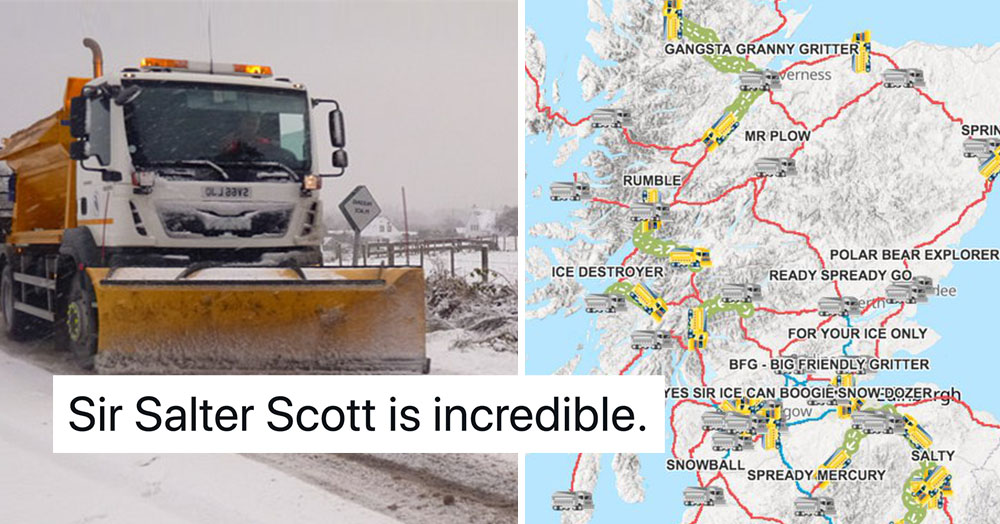 Scotland names all their gritting lorries and it's a puntastic delight
