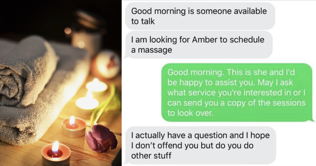 Guy asks masseuse for a 'happy ending' and ends up hilariously