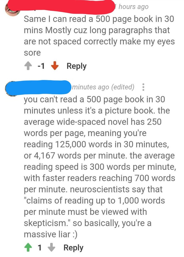 The forensic takedown of this 'speed reader' is a very satisfying read ...