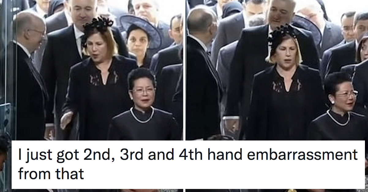 This supremely awkward moment at the Queen's funeral went wildly viral