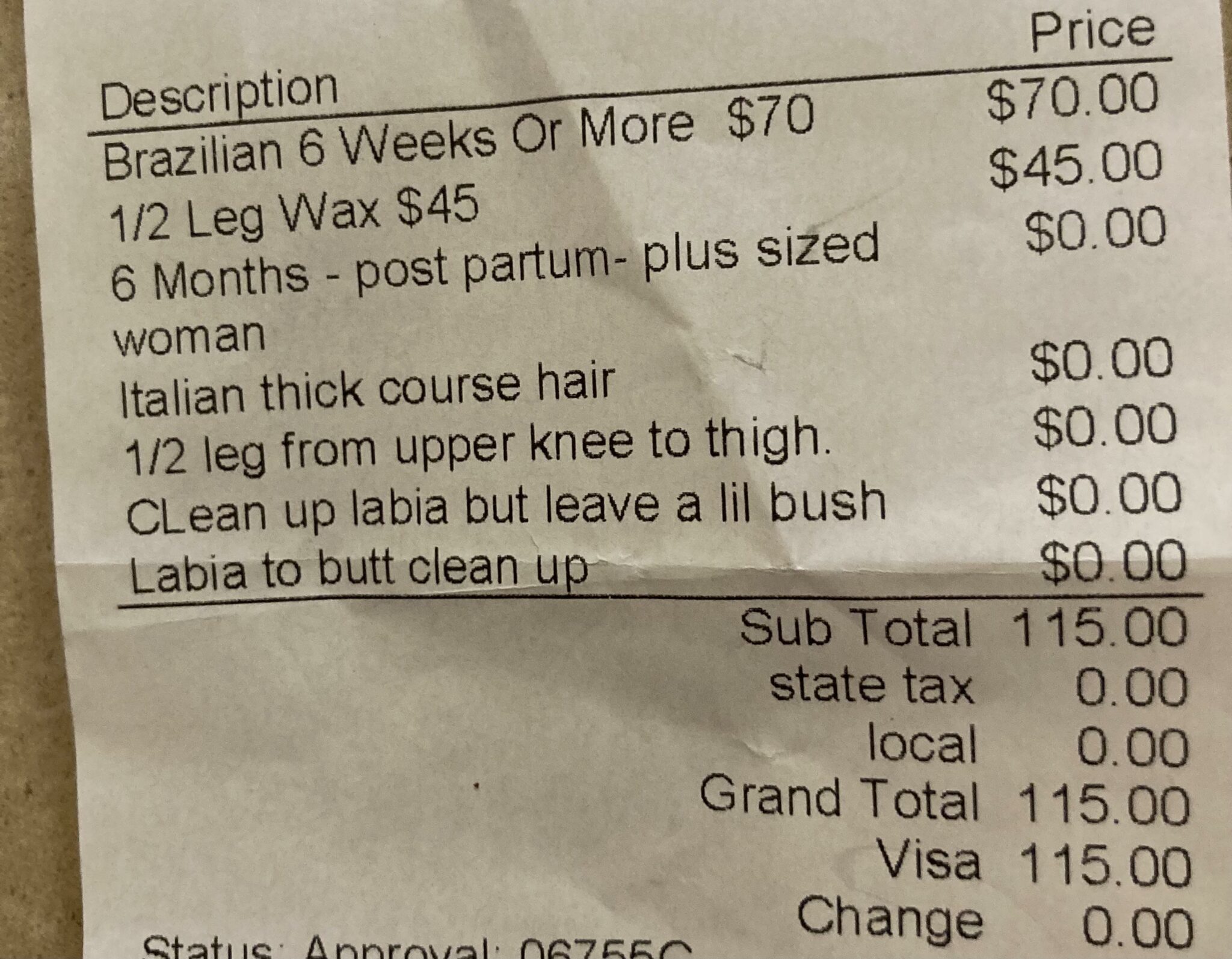 This hilariously detailed receipt is giving people the fear of ever