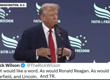 Trump was wittering on about his ‘wounds’ being worse than any other President before him, and History entered the chat