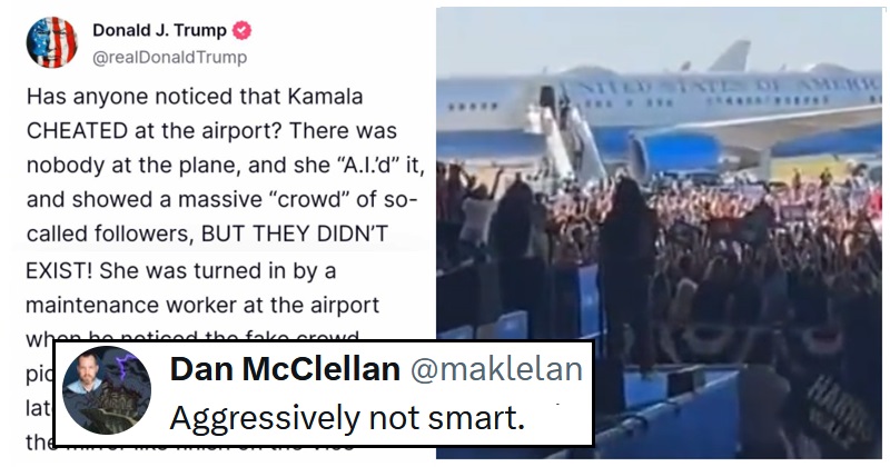 Donald Trump accused Kamala Harris of lying about the size of her crowd ...