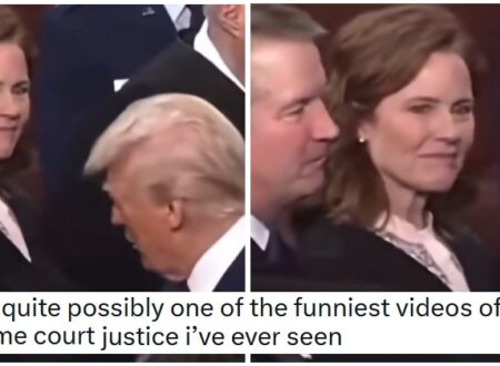 The look on this Supreme Court Justice’s face as she sees Trump is today’s most relatable thing