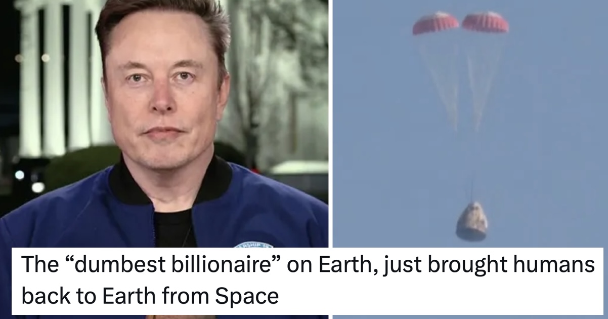 An Elon Musk fan account said the SpaceX rescue proved he can't be thick - 9 replies to bring them crashing back down to Earth
