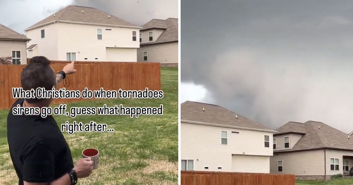 These American Christians trying to stop an approaching tornado with the power of prayer is quite the watch