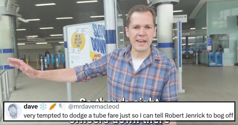 Robert Jenrick made a video about fare dodgers in London, and it's absolutely peak Partridge