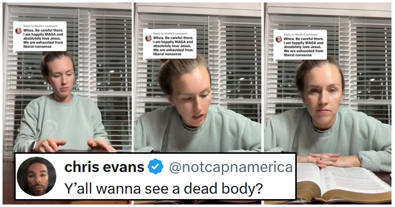 Everyone needs to watch this nurse absolutely torch a 'Christian' Maga troll with a bible reading