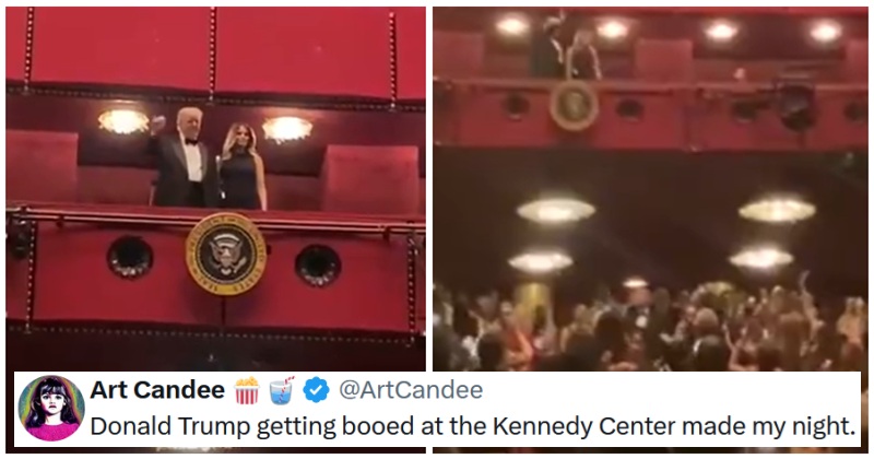 Donald Trump was far from the master of the house as he arrived for Les Mis to a chorus of boos, and it's today's best mood-lifter