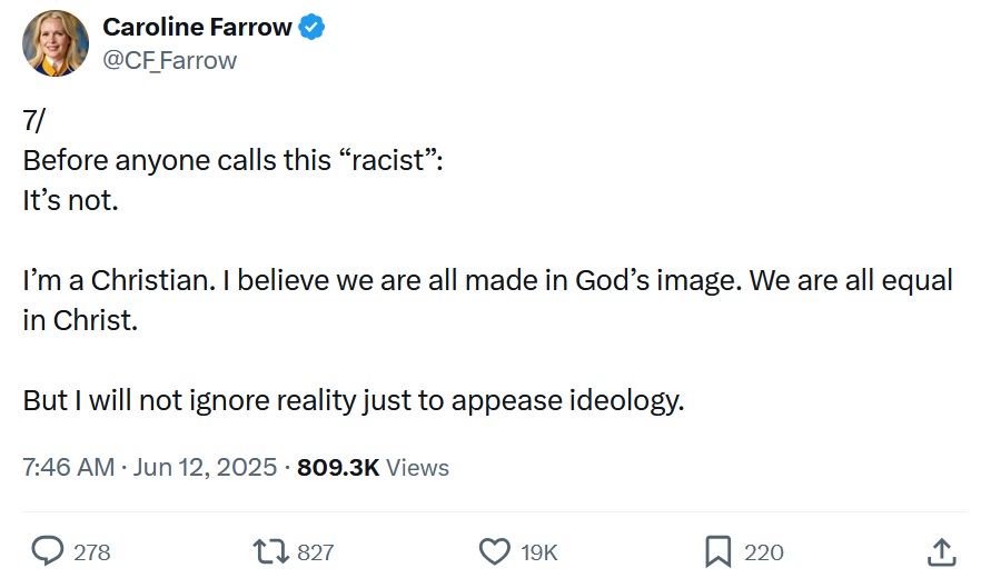 Before anyone calls this “racist”:
It’s not.

I’m a Christian. I believe we are all made in God’s image. We are all equal in Christ.

But I will not ignore reality just to appease ideology.