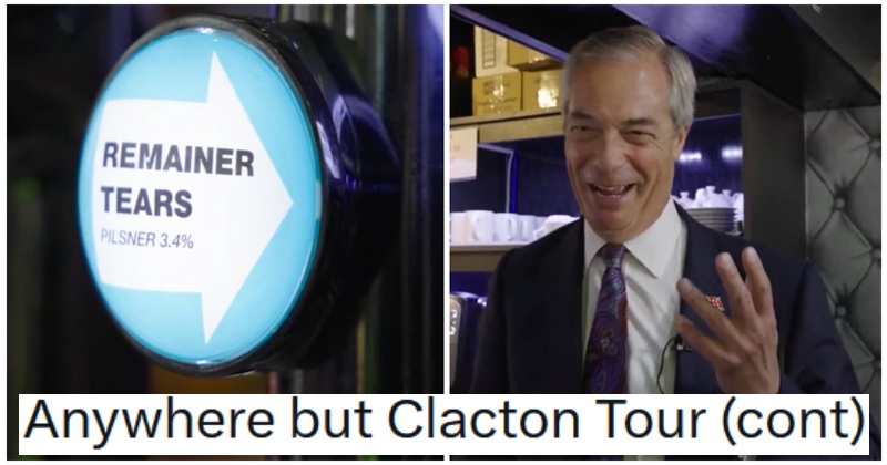 Nigel Farage popped into Britain's first Reform UK pub for a pint of 'Remainer Tears' - 12 intoxicating takedowns