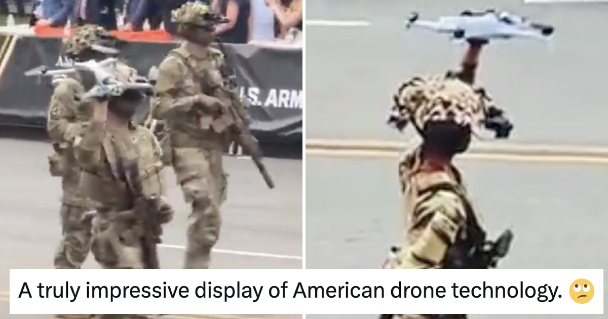 If you only watch 6 seconds of Trump's shambolic military parade self-own then make it the drone guy - 17 funniest and totally on-point responses