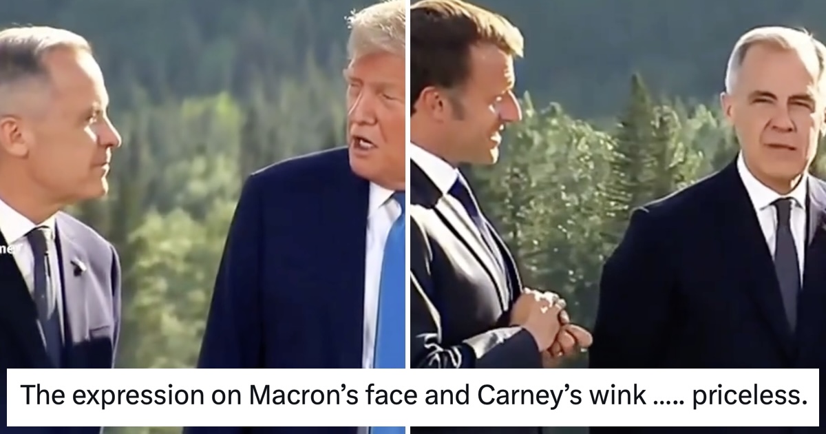 Mark Carney's wink at Macron while Trump was wanging on might be the best thing to come out of any G7 (or G8) meeting ever