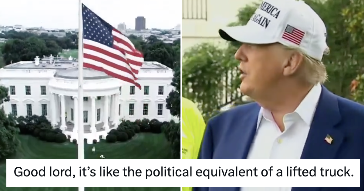 Donald Trump's put up his big flagpoles on the White House lawn and the reviews are in! 13 of the funniest and most totally on-point