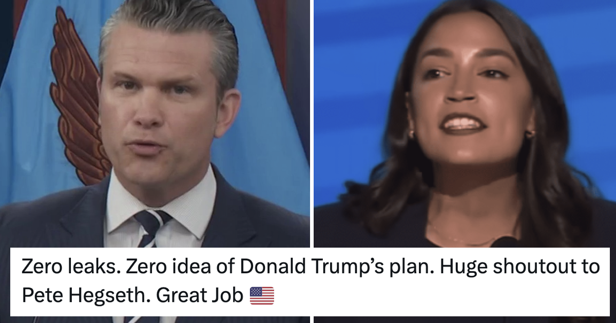 Magas bigged up Pete Hegseth for not leaking US plans to bomb Iran and of all the A++ comebacks Alexandria Ocasio-Cortez beat all-comers