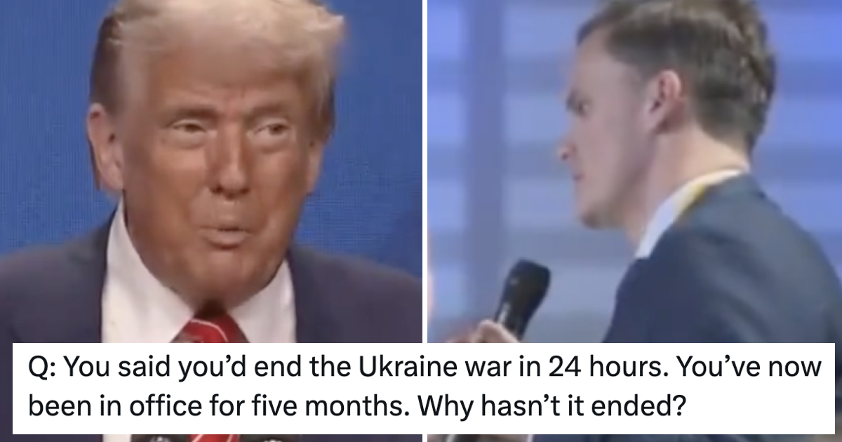 An Austrian journalist challenged Trump over his 24 hour promise to end the war in Ukraine and his answer was the new dictionary definition of 'no shit, Sherlock'