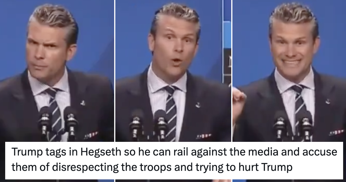 Pete Hegseth ranted furiously against anyone who dares question the word of his beloved president - 17 totally on-point responses