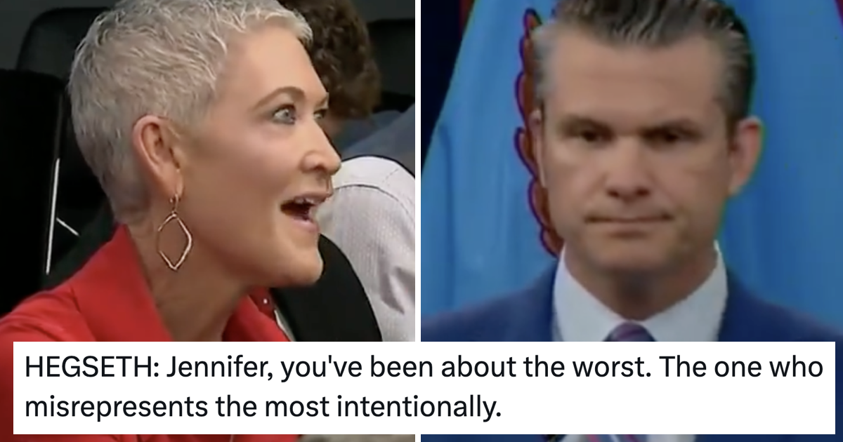 Pete Hegseth berated this journalist for asking a question he didn't like and her A++ comeback had the entire internet cheering