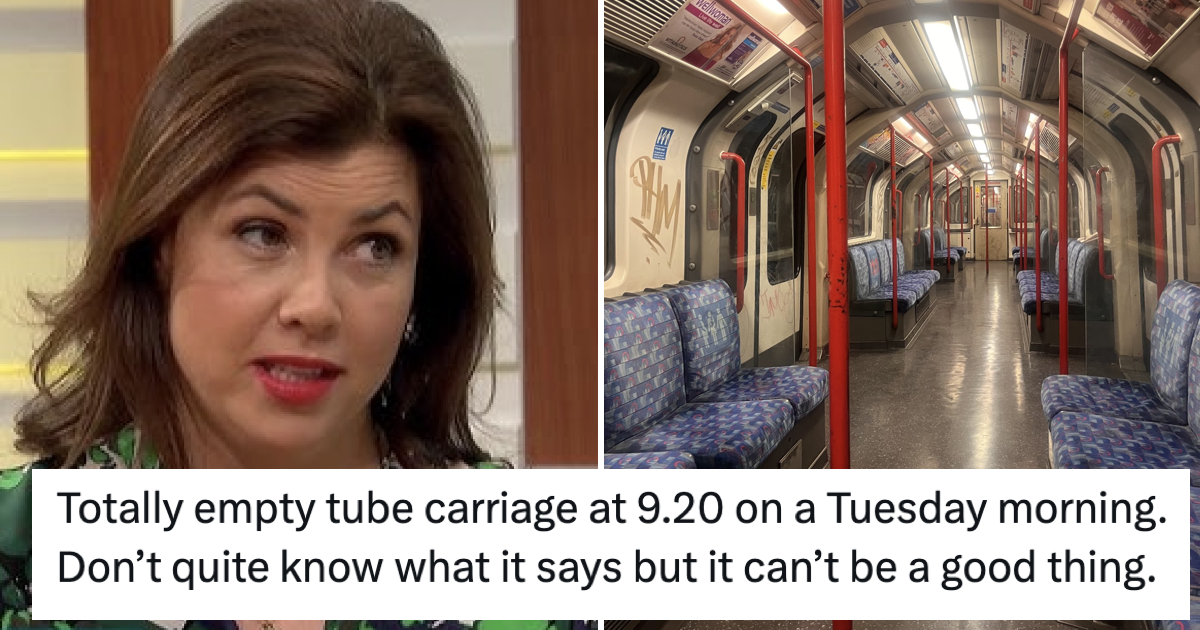 Kirstie Allsopp was shocked to find no-one else in her Tube carriage and ended up magnificently owned into next week