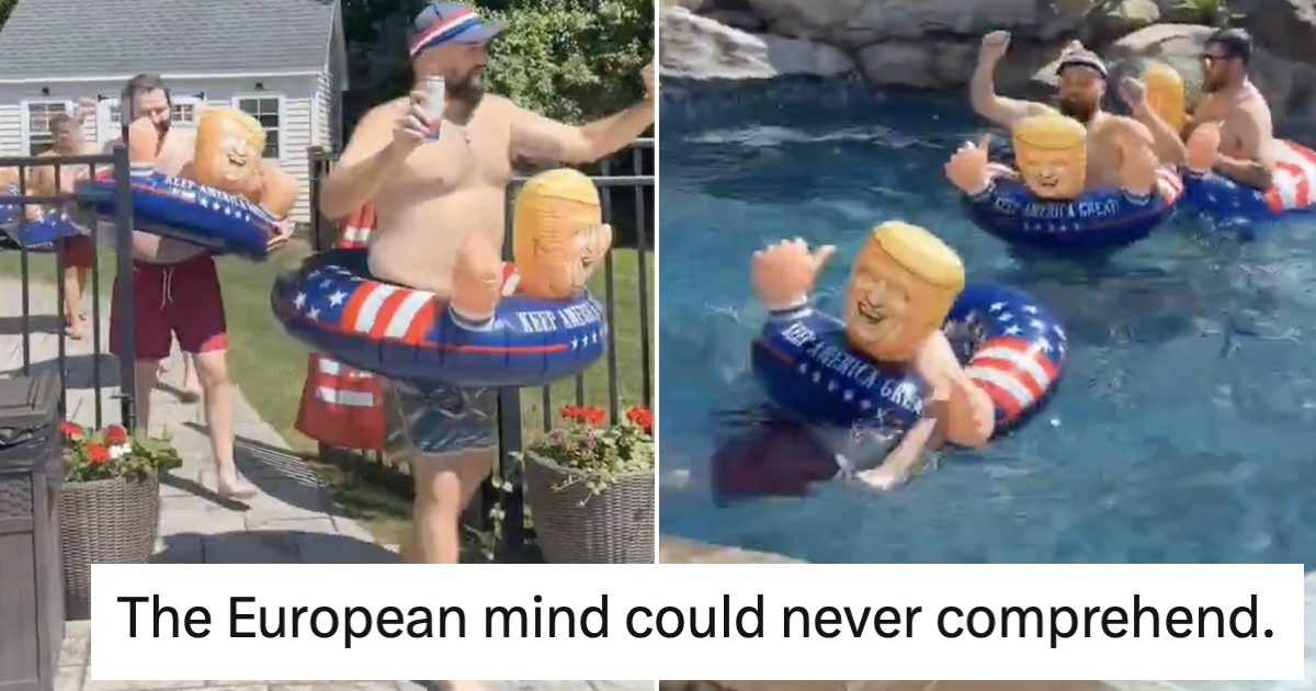 A mega Maga said Europeans could not possibly comprehend this public display of Trump love and was magnificently owned into next year