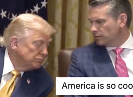This extraordinary clip of Donald Trump and Pete Hegseth trying to find someone – anyone! – who knows what the hell is going on is an incredible watch