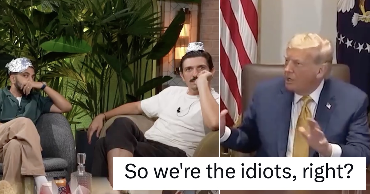 Magas are finally realising what everyone else knew about Donald Trump and these podcasting bros' real-time meltdown got all the responses it deserved