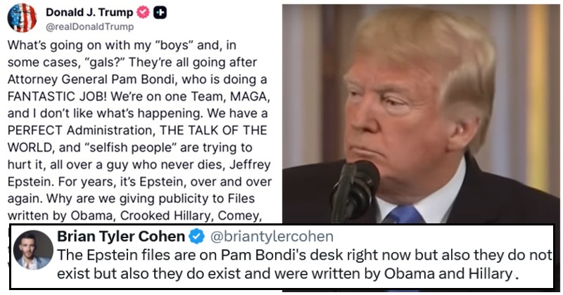In a spiralling Truth Social rant, Trump claims Barack Obama and Hillary Clinton wrote the Epstein Files - Unleash the scepticism!