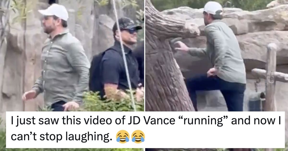 This video of JD Vance's breaking into a 'run' (or something like it) had people in hysterics and these outraged Magas just made the whole thing even better