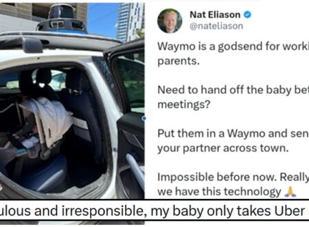 This hilarious post about putting a baby in a self-driving car elicited an avalanche of incredible responses – 22 posts that understood the assignment