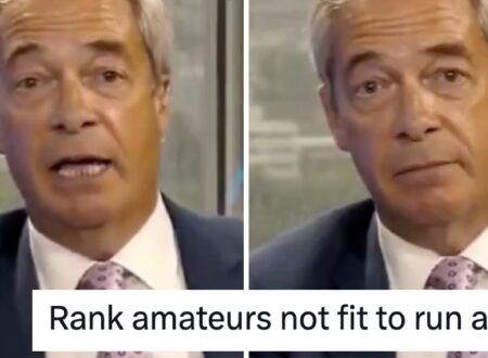 Nigel Farage’s big ‘apology please!’ moment wasn’t the mic drop he thought it would be and it’s 13 seconds very well spent