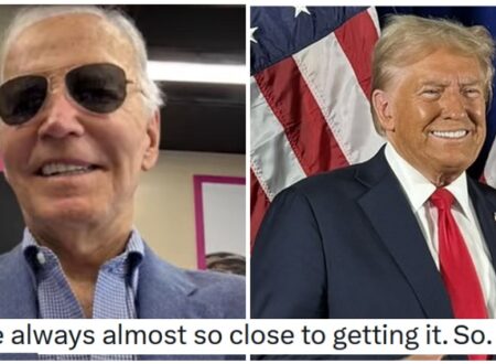 A Trump cultist said Joe Biden’s aides put make-up on him to hide his decline, and the wheels fell right off the irony bus