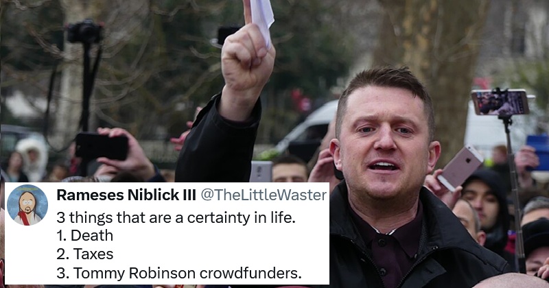 'Tommy Robinson' has been arrested (again), and he's got the begging bowl out (again) - 21 unsurprised responses