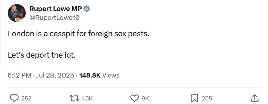 London is a cesspit for foreign sex pests.

Let’s deport the lot.