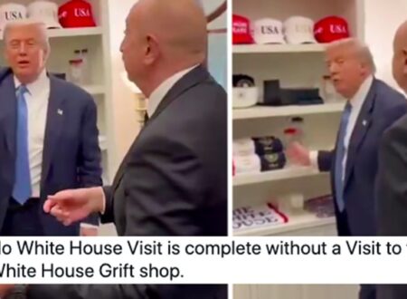 Donald Trump and his dictator guest had a good old laugh about merch for an illegal 2028 U.S. presidential run. The internet didn’t appreciate the joke