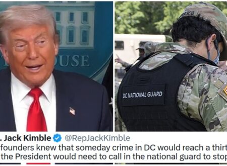 Donald Trump has sent the National Guard to police ‘lawless’ Washington DC, as crime levels hit a 30-year low – 27 votes of no confidence in the President