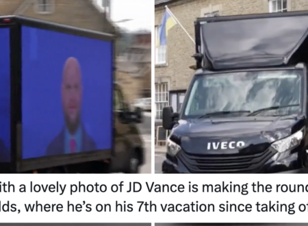 Brits used a van to troll JD Vance during his holiday in the UK and the Maga fury it prompted made it so much funnier