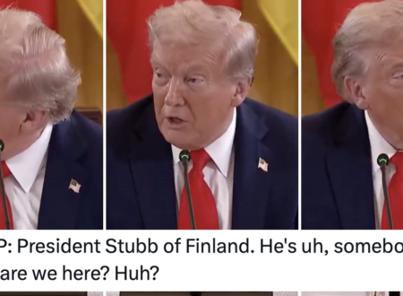 Trump was frantically looking around for the Finnish president and the hilarious payoff was a proper jaw-dropper