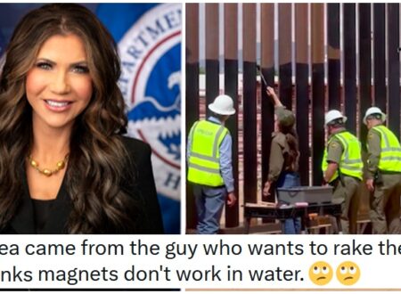 Kristi Noem kicked off Trump’s genius plan to make the border wall too hot to climb with black paint – 19 scorching takedowns