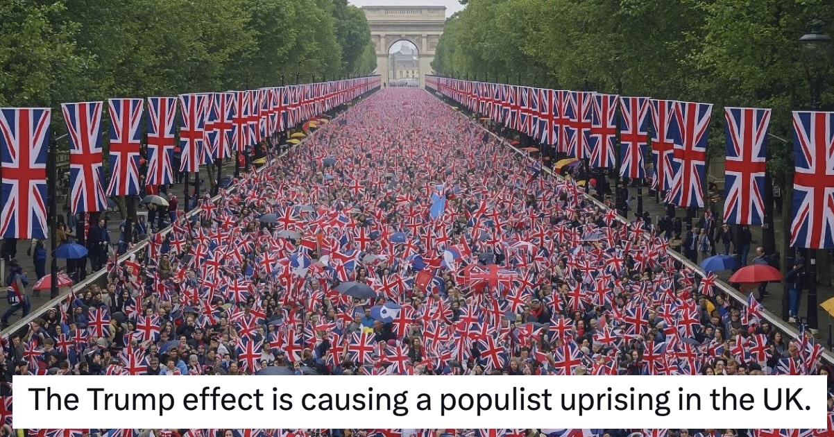 An ‘Ultra Maga’ posted a picture of a supposed ‘populist uprising in the UK’ and was owned so brutally it hurts