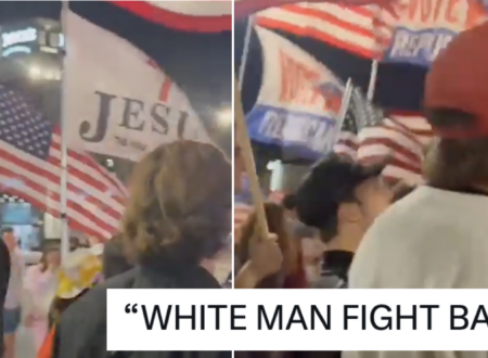 These American protestors chanted ‘White man fight back!’ and ended up schooled into another dimension
