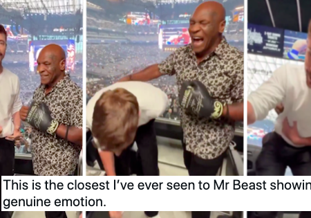 Mike Tyson did what we’ve all wanted to do forever and punched Mr. Beast in the stomach and it was even more satisfying than you dreamed