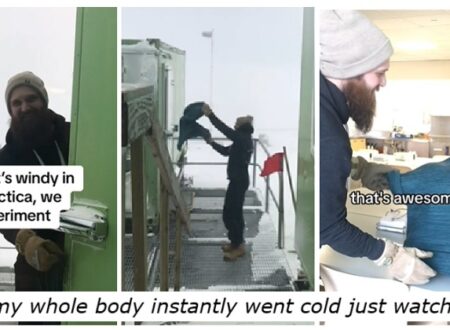 They make their own entertainment in the Antarctic, and the weather lends a hand