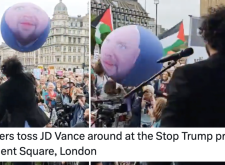 The ‘Stop Trump’ protest’s JD Vance bouncy balls were already good but the Maga fury they prompted took them to a whole new level