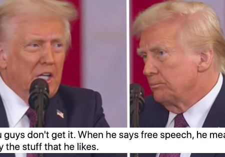 This clip of Donald Trump talking about ‘free speech’ just went wildly viral again for reasons which will become obvious