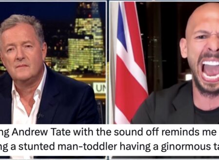 Turns out the most enjoyable thing you can do with Andrew Tate is watch him with the sound off and it’s absolutely magnificent