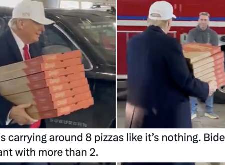 A Maga bigged up Donald Trump’s pizza-carrying prowess and this super spicy comeback will not be topped